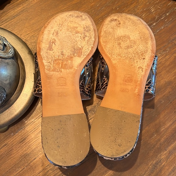 Alexa Wagner Snakeskin Flat Sandals - Picture 7 of 12